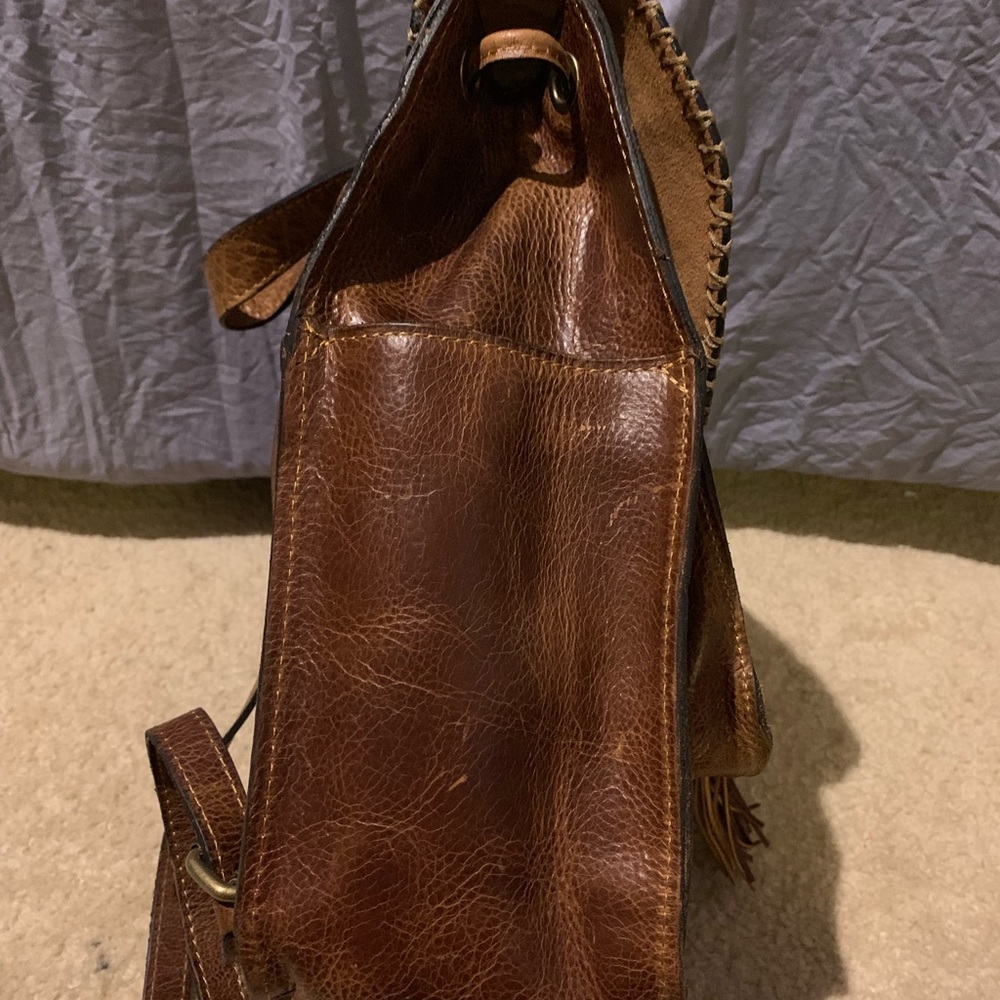 Leather backpack